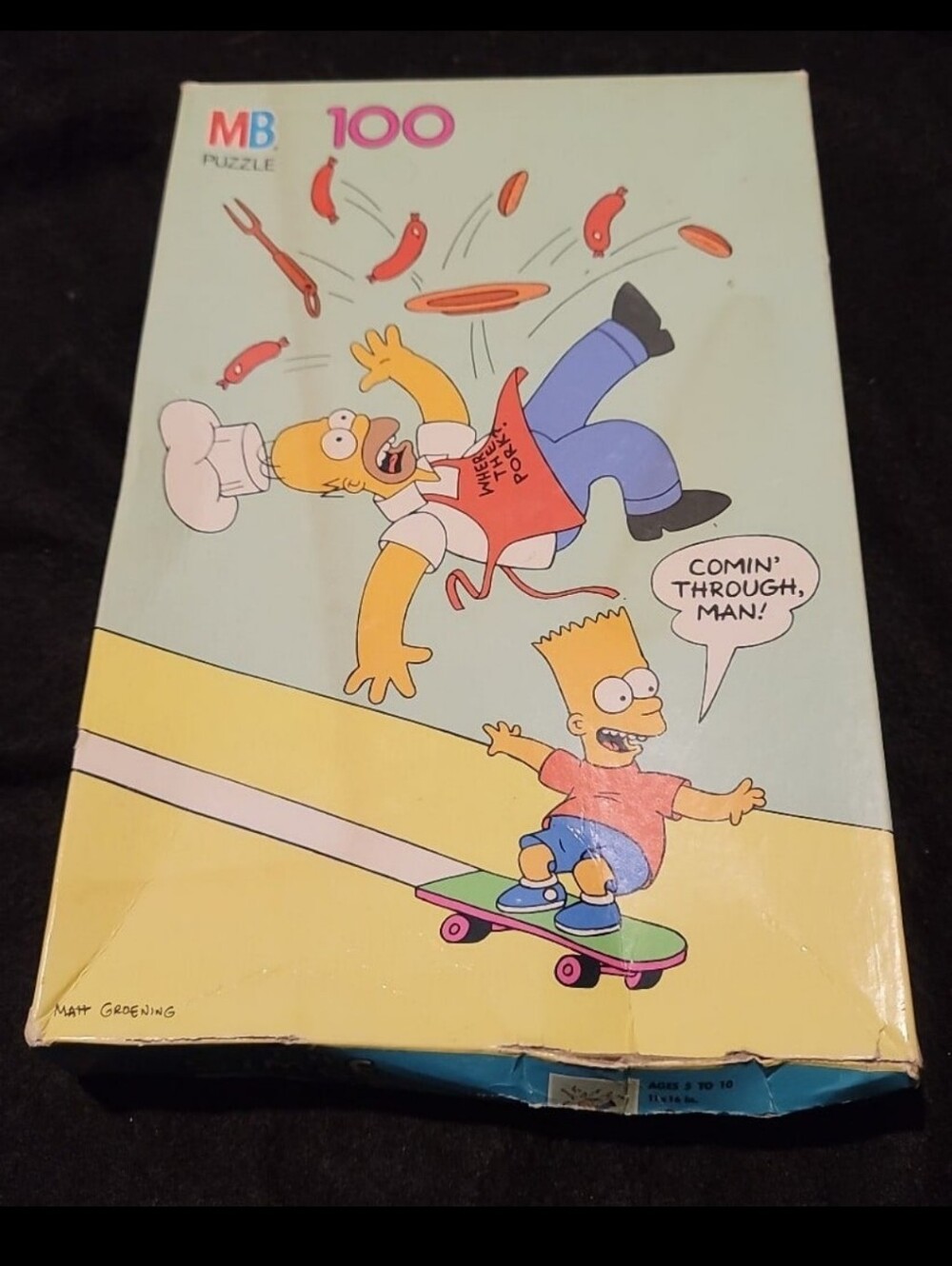 Vintage The Simpsons Homer Bart 100 Jigsaw Complete Puzzle (1990)